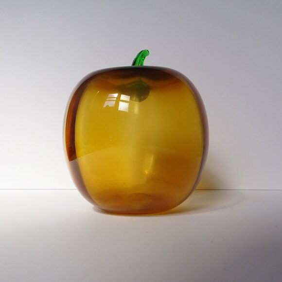 Vintage glass apple or pumpkin - Picture 4 of 7
